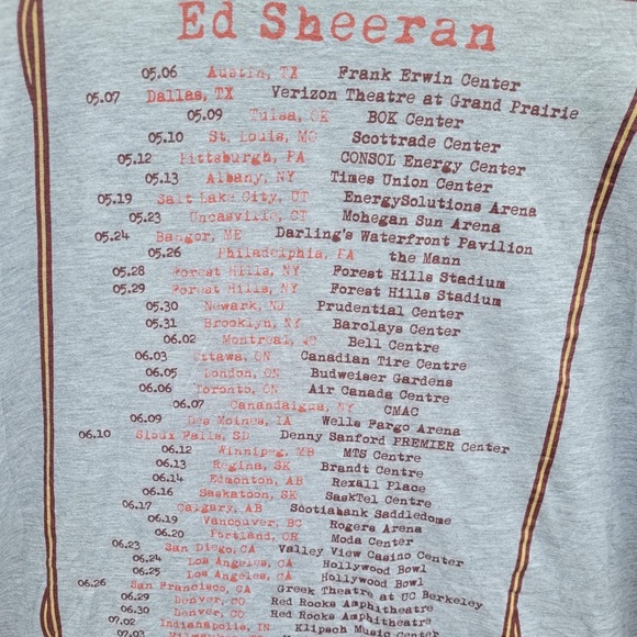Ed Sheeran Tour Shirt - Picture 2 of 3